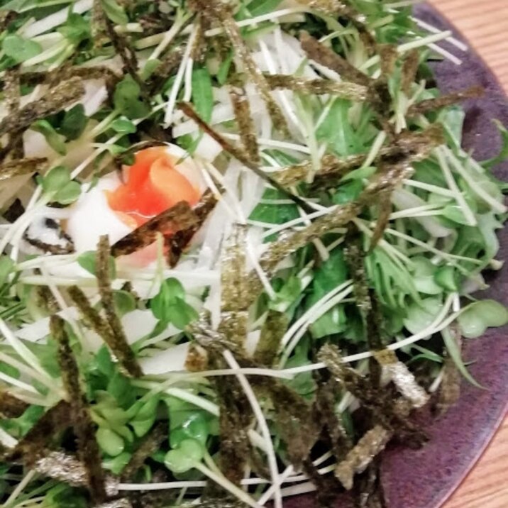 大根と水菜のシャキシャキ野菜サラダ
